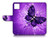 AJOURTEK for iPhone 16 Pro Max, Designed Flip Wallet Phone Case Cover, A8184 Purple Butterfly 8184