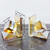 Crystal Bookends Decorative Glass Book Holders Heavy Duty Book Ends with Diamond for Shelf Decor Unique Book Stopper Blue