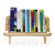 Couch-Style Desktop Bookshelf Organizer - Natural Wood Desk Top Bookshelf for Books, CDs, Magazines, Space-Saving for Home Office/Dorm (1, Rectangula