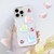 VALRION Compatible with iPhone 16 Pro Bling Case Laser Colour 3D Crystal Love Heart Pearl Diamond Glitter Clear Case Cute Girly Women Slim Soft TPU T