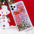 Changjia Glitter Christmas Case for iPhone 16 Plus, Cute Merry Christmas Tree Santa Elk Liquid Flowing Floating Moving Bling Sparkle Clear Shockproof