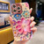 Changjia Floral Case for iPhone 16 Plus,Cute Colorful Retro Oil Painting Printed Flower with Glitter Bling Sparkly Camera Protector Soft TPU Protecti