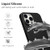 ZTOFERA Crossbody Case for iPhone 15 Pro Max with Lanyard Strap Adjustable Rope, Liquid Silicone Soft Cover for iPhone 15 Pro Max 6.7 inch-Black
