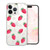 Cute Strawberry Case Compatible for iPhone 16 Pro with Little Daisy Flowers Design for Women Girls Kids, Clear Slim Soft TPU Shockproof Protective Co