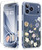 GVIEWIN for iPhone 17 Pro Case with Screen Protector, Upgraded [Full Camera Protection] [Non Yellowing] Floral Slim Shockproof Clear Women Phone Cove