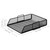 Exerz Paper Sorter Stackable/Desk Letter Tray A4 File Holder 2pcs - Wire Mesh - Office, School - Black
