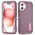 IDweel for iPhone 16 Plus Case with Build-in Kickstand,Heavy Duty Protection Shock Absorption Anti-Scratch Slim Lightweight Protective Sturdy Case Ha