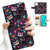 for iPhone 16 Pro, Designed Flip Wallet Phone Case Cover, A24185 Day of Dead Sugar Skull Cat 24185