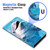 for iPhone 16 Plus, Designed Flip Wallet Phone Case Cover, A8204 Blue Sea Dolphin 8204