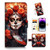 for iPhone 16 Pro Max, Designed Flip Wallet Phone Case Cover, A26836 Suger Skull