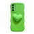 LYQZDT for Samsung Galaxy S24 FE Case 6.7", Cute Kawaii 3D Love Heart Solid Color Curly Wave Frame Camera Lens Cover Shockproof Soft Silicone S24 FE