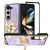 Changjia for Samsung Galaxy Z Fold 6 Glitter Kickstand Case,Cute Bling Sparkle Rhinestone Butterfly with Ring Stand Marble Elegant Shockproof Phone C