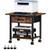 Lerliuo Under Desk Rolling Printer Stand with Drawer, 2-Tier Industrial Mobile Printer Table Desk with Storage Shelf and Steel Frame, Printer Cart Ho