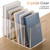 SANRUI Acrylic File Organizer, Clear Magazine File Holder Desk Organizer for Office Organization and Storage with 5 Vertical Compartments, Desktop Bo
