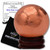 Copper Ball Paperweight with Wooden Base | 1.5" (38.1 mm - 0.64 lb) 99.9% Pure Solid Sphere with Certificate of Authenticity by Mint State Gold
