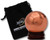 Copper Ball Paperweight with Wooden Base | 1.5" (38.1 mm - 0.64 lb) 99.9% Pure Solid Sphere with Certificate of Authenticity by Mint State Gold