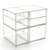 Prsildan Acrylic Drawer Makeup Organizer with 6 Drawers (Not for Baby Bottle), Set of 2 Office Desk Organizers Accessories, Clear Stackable Storage D