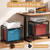 JKsmart Under Desk Storage, Printer Stand with Drawer, Rolling File Cabinet with Adjustable Table Top, 2 Tier Industrial Shelf on Fixed Feet Wheels,