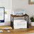 VYUOL Printer Stand for Desk, Desktop Printer Stand Shelf Organzier for Home Office, for Above and Under Desk, Fax Machine Copier Scanner, Rustic Bro