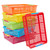 Bright Creations 6 Pack Plastic Turn In Paper Trays for Classroom, Colorful Storage Bin Basket Organizers for School Supplies, 6 Colors (10 x 13.5 In