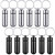 Patelai 12 Pcs Portable Keychain Pill Holder Mini Pocket Pill Case for Men Women Aluminum Geocache Containers Waterproof Metal Medicine Bottle Organi