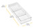 Whitmor 3 Section Small Easy Clean Clear Plastic Resin Drawer Organizer