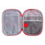 Jipemtra Red First Aid Bag Empty 1st Aid Bag Section Dividers Medical Travel Case Emergency First Responder Storage Compact Medicine Bag for Car Home