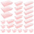 25 Pack Desk Drawer Organizer Set,Vanity and Desk Drawer Storage Bins,Clear Plastic Drawer Organizer Trays for Makeup,Office,Bathroom and Kitchen(pin