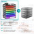 8 Tier Paper Letter Tray Organizer with Handles, Mesh Desk File Holder Storage Organization for Home School Classroom & Office (Black)