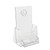 SourceOne Trifold Brochure Holder for 4 x 9 Booklets  with Business Card Container  Clear Acrylic Countertop Organizer