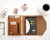Modern Design PU Leather Padfolio, A5 Size Writing Portfolio Includes Writing Pad, Pen Holder, Card & ID Slots, Extra Pockets, Carry Case Pad Holder,