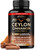 Ceylon Cinnamon Capsules - Extra Strength - Energy Heart & Metabolism Support for Men & Women - Pure Natural Cinnamon 20:1 Extract Supplement - GMO &