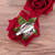 Lurrose Red Rose Hair Clips Floral Brooch Rose Hair Clips Hair Pins Brooch for Woman Girl Wedding Party Favor Accessories Flower Girl Hair Accessory