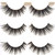 3D False Eyelashes Natural Look Faux Mink EyeLashes Soft Fluffy Wispy Short Lashes Volume Lightweight Handmade Reusable Eyelashes for Makeup