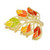 Flower Leaf Orange Metal Hair Claw Clips, Large Hair Claw Nonslip Hair Barrettes Non-Slip No Broken Strong Hold Hair Clamps Fashion Hair Accessories