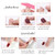 Aimimier 24Pcs French Ombre False Nails Glossy Gradient Full Cover Short Square Fake Nails with Glue Salon Clip on Fingernails for Women and Girls (W