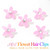 Bartosi Small Flower Hair Clips Pink Mini Hair Barrettes Cute Floral Pins Accessories for Women and Girls (Pack of 5)
