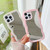 YTanazing Mirror Case for iPhone 16 Pro, Cute Curly Wavy Frame Shape with Mirror Back Case for Women Girls Makeup Shockproof Protective Phone Cases f
