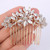 EVER FAITH Women's Austrian Crystal Marquise Shape Flower Bridal Hair Side Comb Clear Gold-Tone