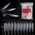 500pcs/Pack Half Cover Long Stiletto Sharp Ending Acrylic False Fake Nails Tips Nail Art Designs Manicure Artificial Nails Salon Tips (Clear)