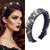 DRESBE Sparkly Rhinestone Headband Black Crystal Hair Accessories for Women