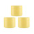 3Pcs 150ml/5oz Yellow PS Empty Refillable Leakproof Cosmetic Jars with Liners Dome Lid Facial Body Cream Pots Tins Boxes Cases Containers Dispense Sa