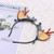 LEORX Antler Headband Christmas Deer Flower Headband Berry Reindeer Hair Accessories for Party and Festival (Blue)