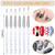 AROIC 28 Pcs Acrylic Nail Brush Set Including 7 Pcs UV Gel Nail Art Brushes, 6 Pcs 3D Nail Extension Brush, 5Pcs Double Ended Dotting Nail Pen For Na