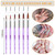 AROIC 28 Pcs Acrylic Nail Brush Set Including 7 Pcs UV Gel Nail Art Brushes, 6 Pcs 3D Nail Extension Brush, 5Pcs Double Ended Dotting Nail Pen For Na