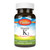 Carlson - Vitamin K2 MK-7 (Menaquinone), 90 mcg, Bone Support, Calcium Bioavailability, K2 Vitamin, Vitamin K-2, 120 Softgels