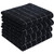 Homaxy 100% Cotton Terry Kitchen Towels(Black, 13 x 28 inches), Checkered Designed, Soft and Super Absorbent Dish Towels, 4 Pack