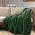 Inhand Fleece Throw Blanket, Super Soft Flannel Cozy for Adults, Washable Lightweight for Couch, Sofa, Bed, Office, Warm Plush for All Season, Green,