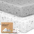 KeaBabies 2-Pack Organic Crib Sheets for Boys, Girls - 52x28 Fitted Crib Mattress Sheet Neutral, Breathable Jersey Cotton Cover for Baby Bed, Toddler