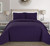 Fancy Collection Embossed Coverlet Bedspread Over Size Set Solid # Austin (Dark Purple, King/California King)
